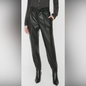 Brochu Walker Tide Faux Leather Black Pull on Pant